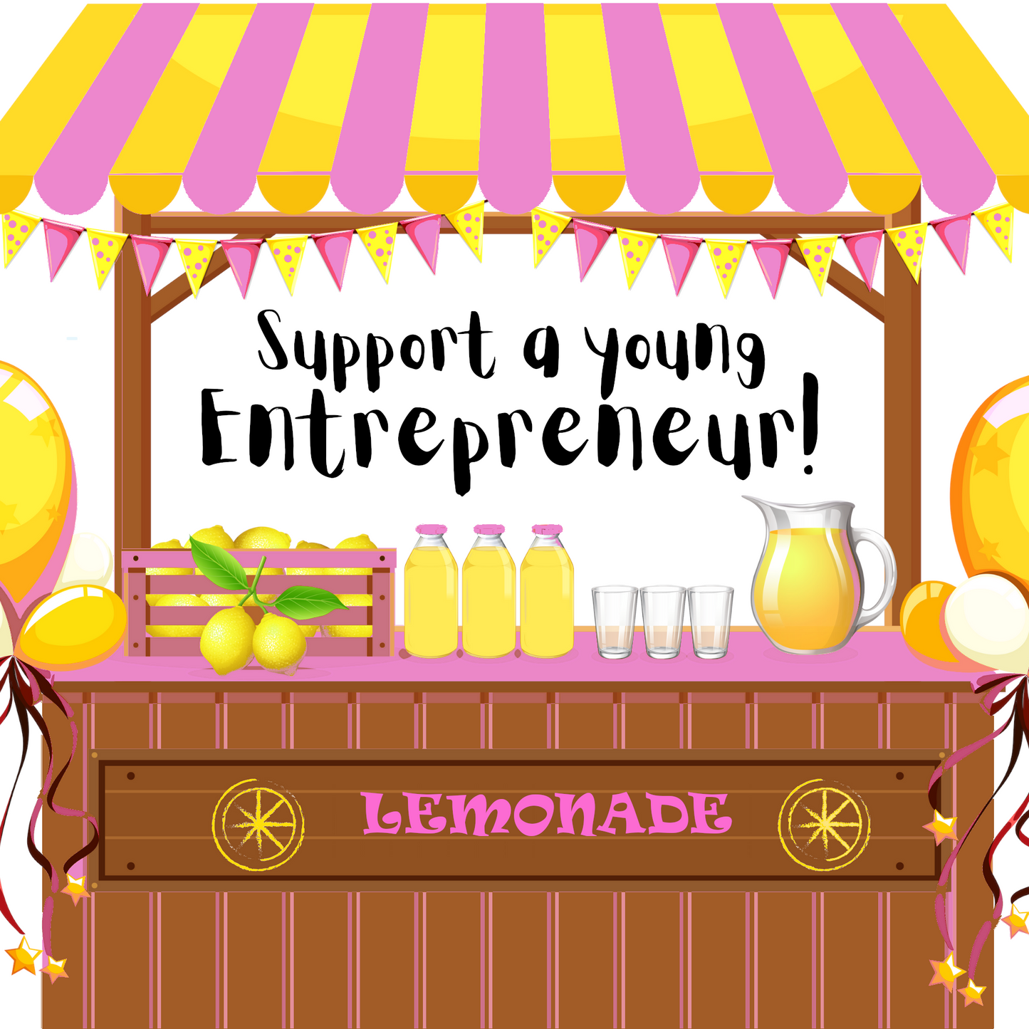 Support a Young Entrepreneur Canvas Sign